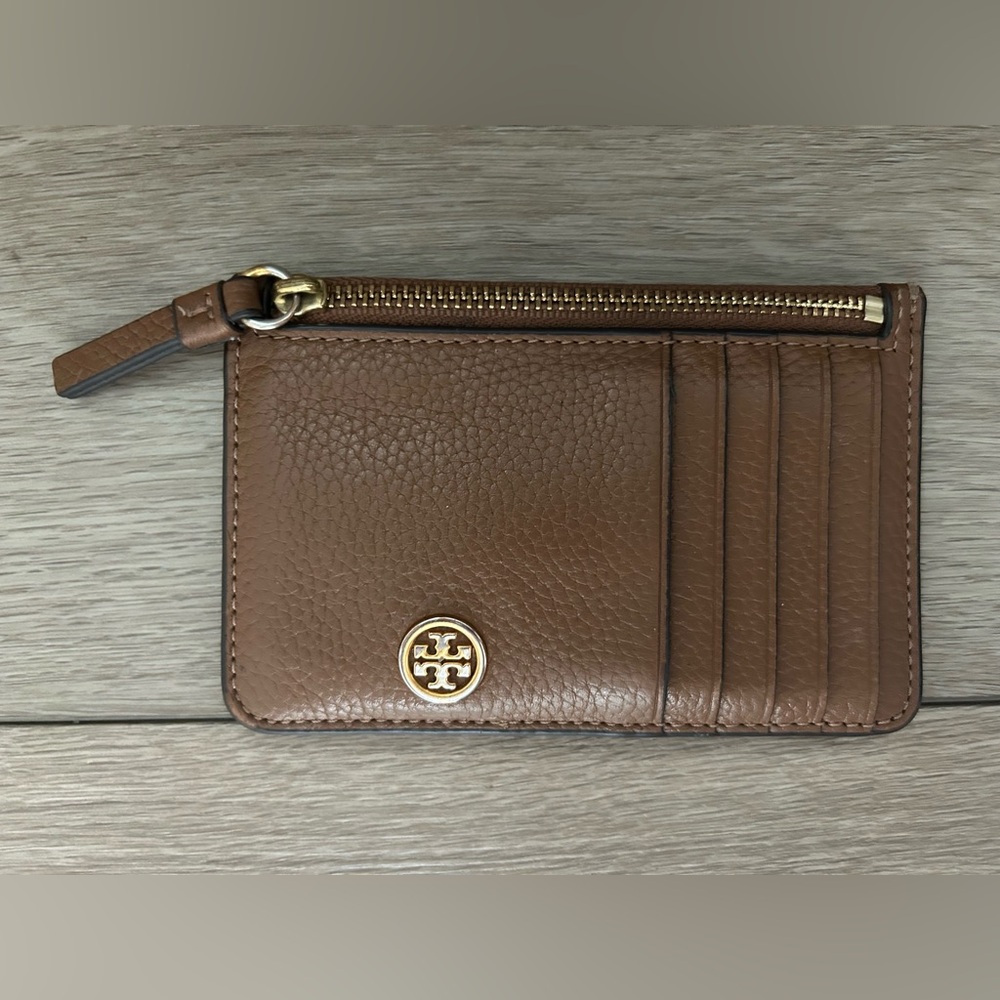 Tory Burch Tan Leather Card Wallet